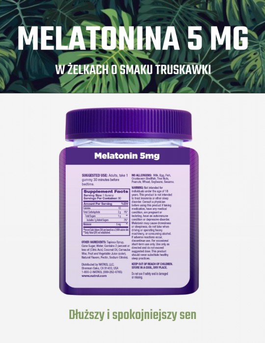 Melatonina 5 mg na sen w żelkach